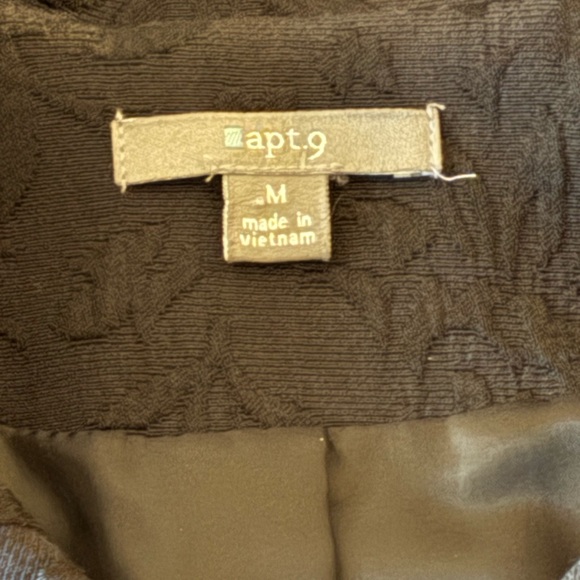 Apt 9 Black Brocade Dress Coat.  (All Buttons Present!) Sz M - Picture 4 of 12